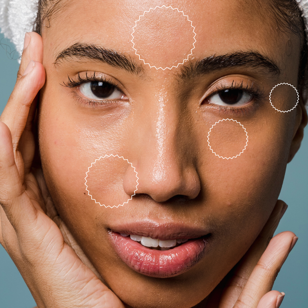 target wrinkles with led light therapy, zones